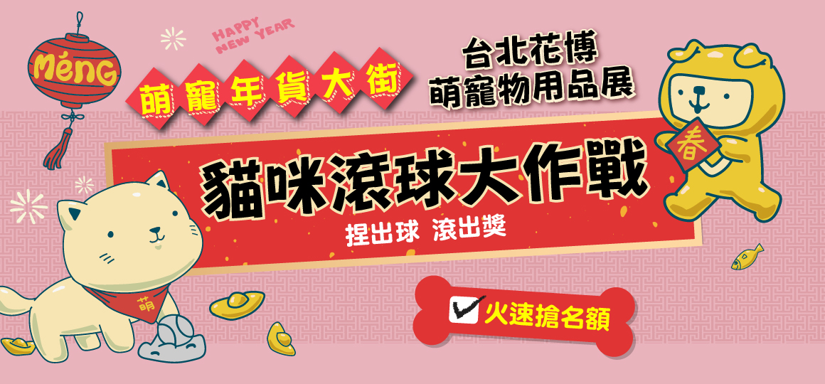 花博最強寵物展-貓咪滾球大作戰